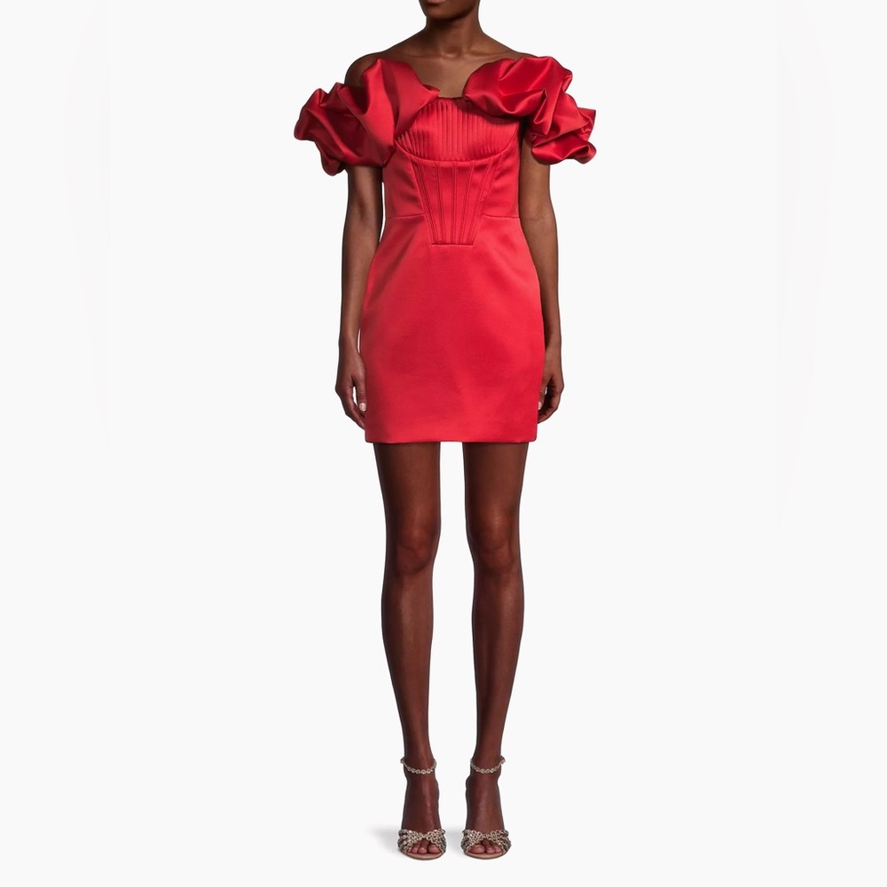 NWT Lavish Alice
Off-The-Shoulder Satin Minidress - Picture 6 of 9